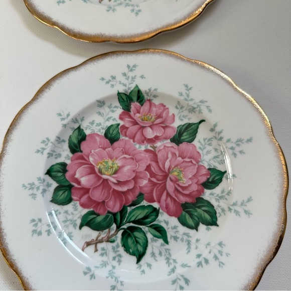 2 Vintage Plates - Camellia Pattern - Picture 3 of 5